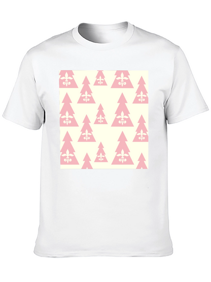 Fleur-de-lis Christmas Tree Pattern T-Shirt