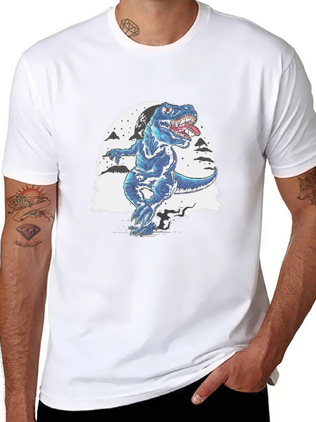 Dino T-Shirt - Blue T-Rex Design