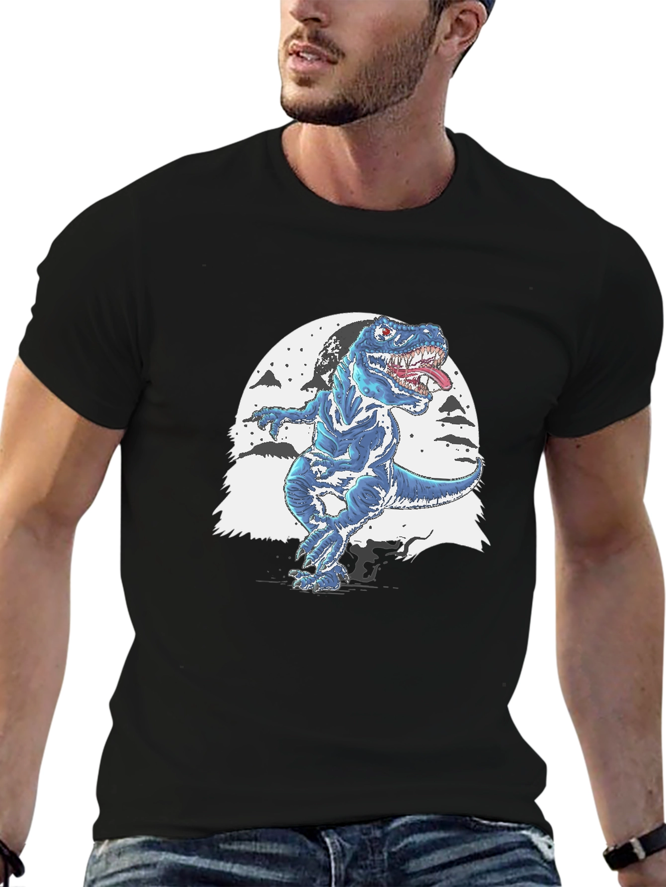 Dino T-Shirt - Blue T-Rex Design