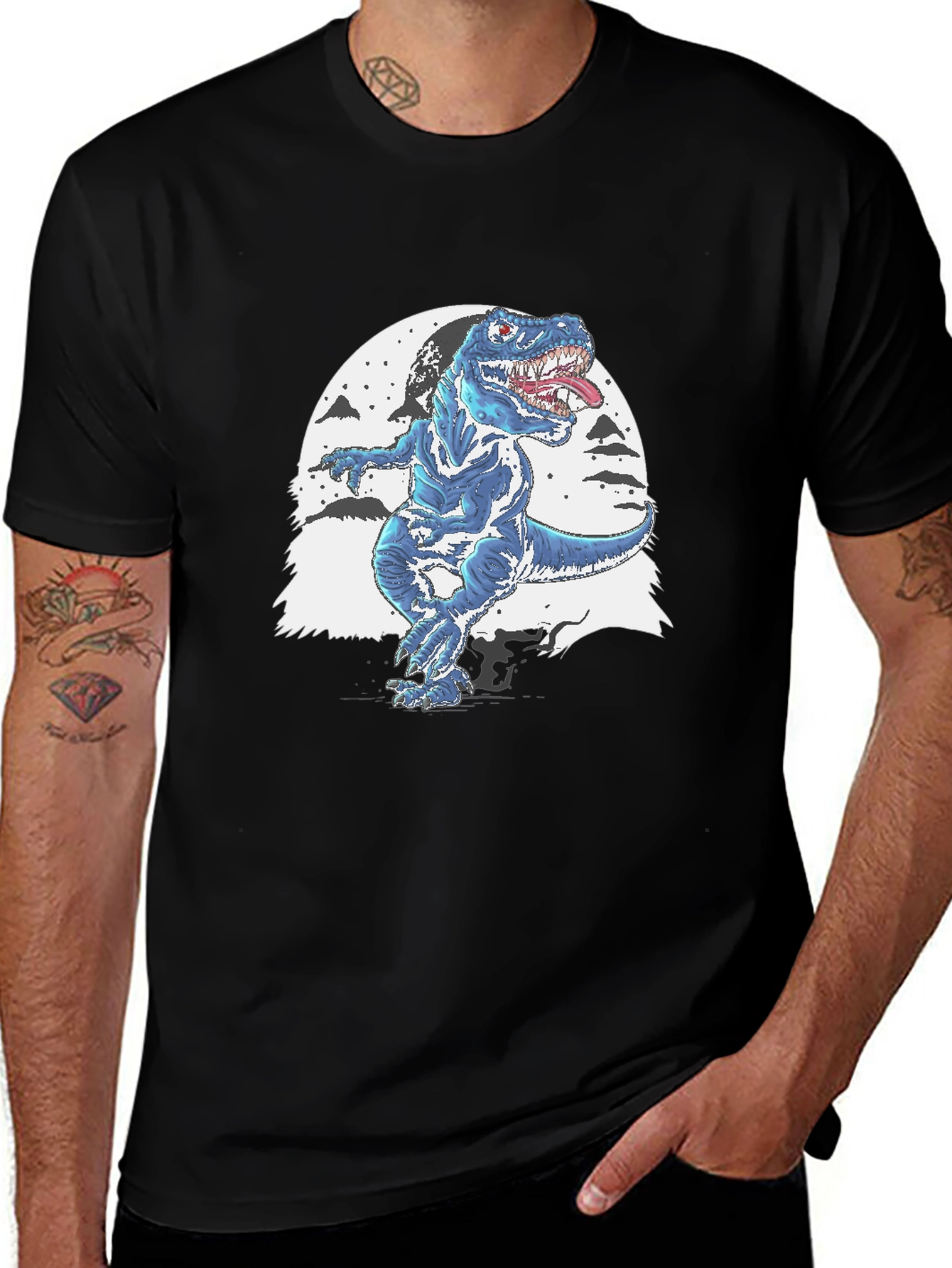 Dino T-Shirt - Blue T-Rex Design