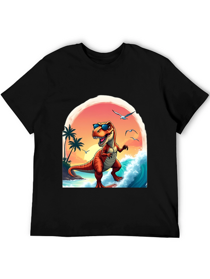 Surfing Dinosaur Graphic Tee