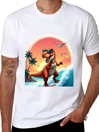 Surfing Dinosaur Graphic Tee