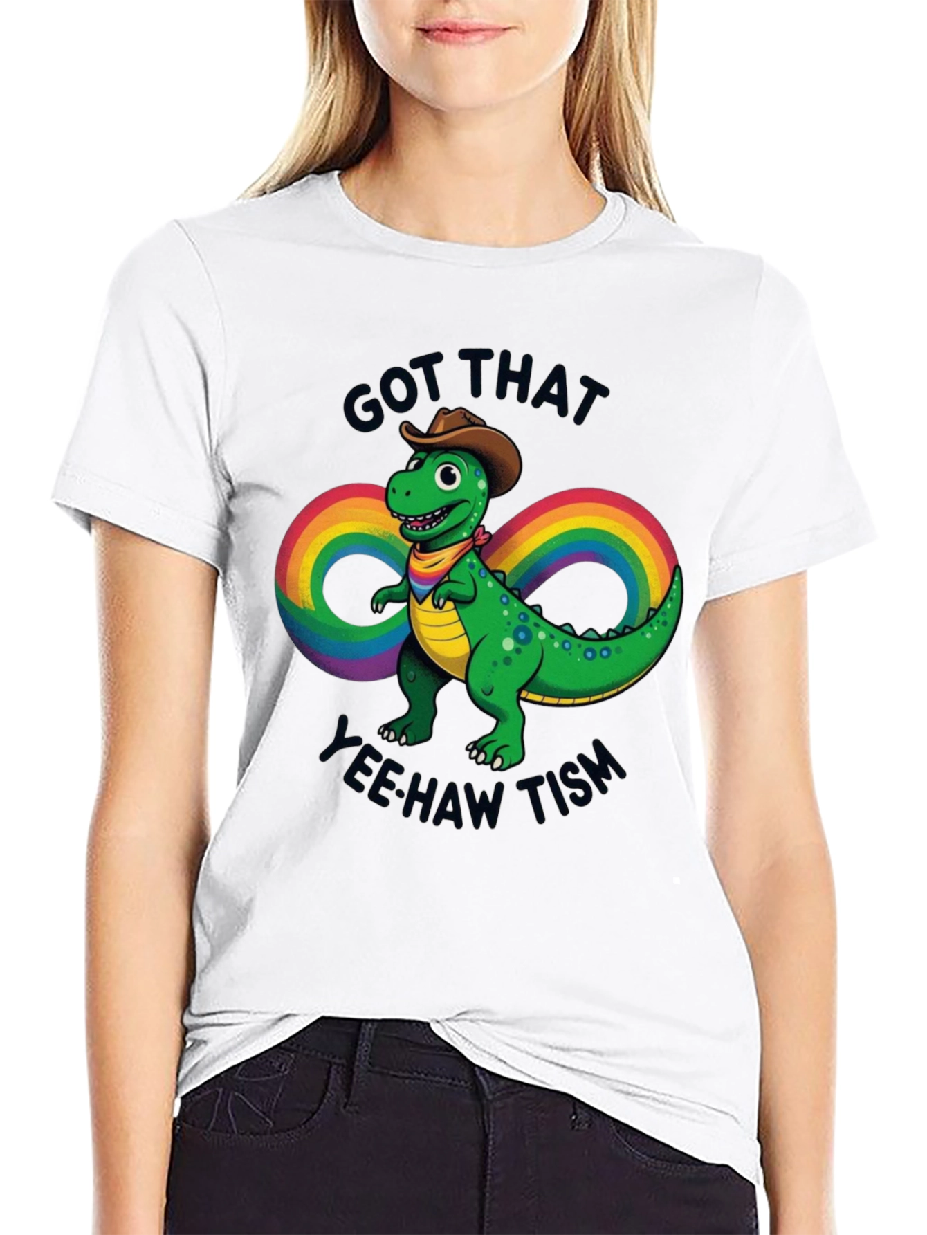Got That Yee Haw Tism Dinosaur T-Shirt