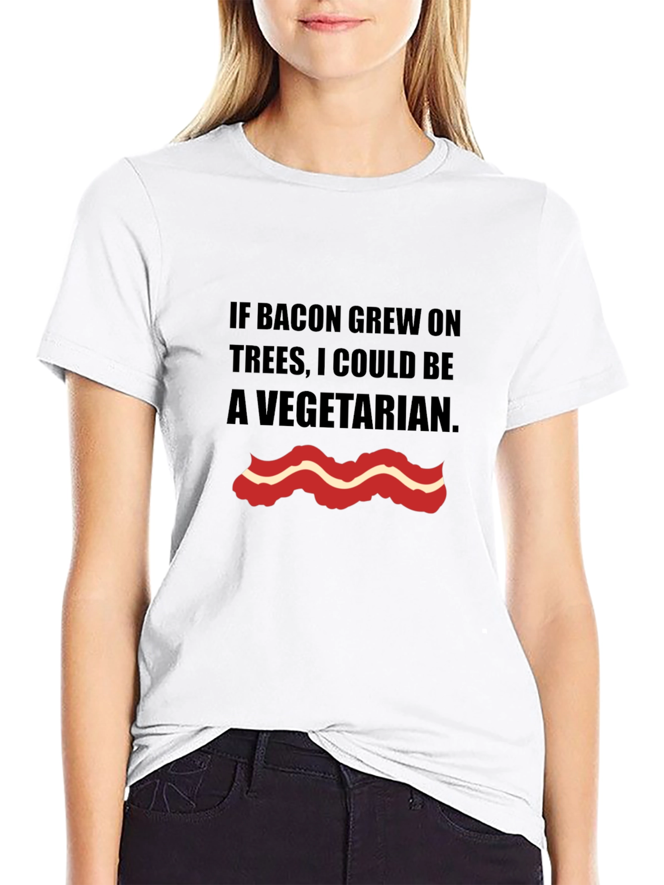 Bacon Trees Vegetarian Graphic T-Shirt