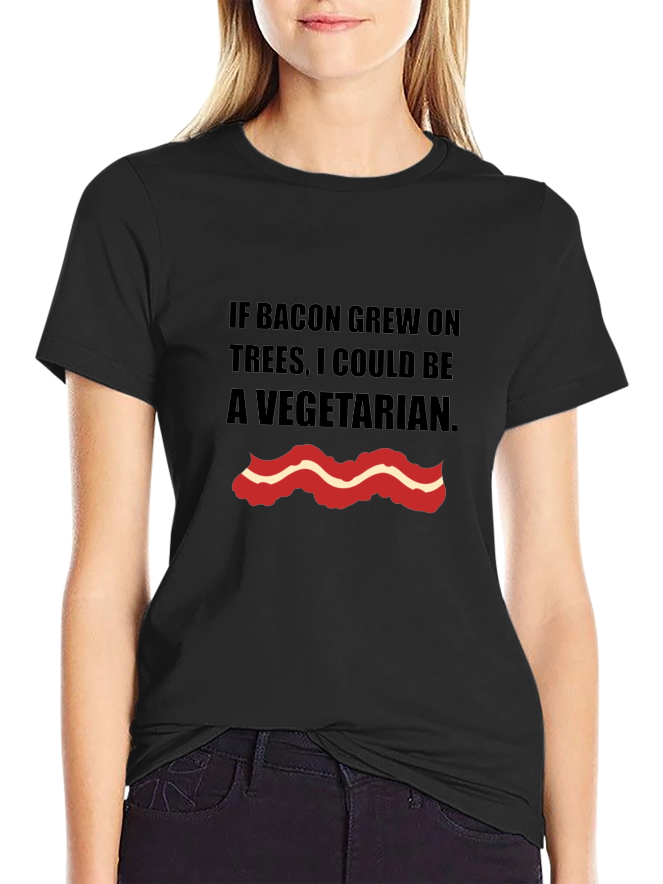 Bacon Trees Vegetarian Graphic T-Shirt