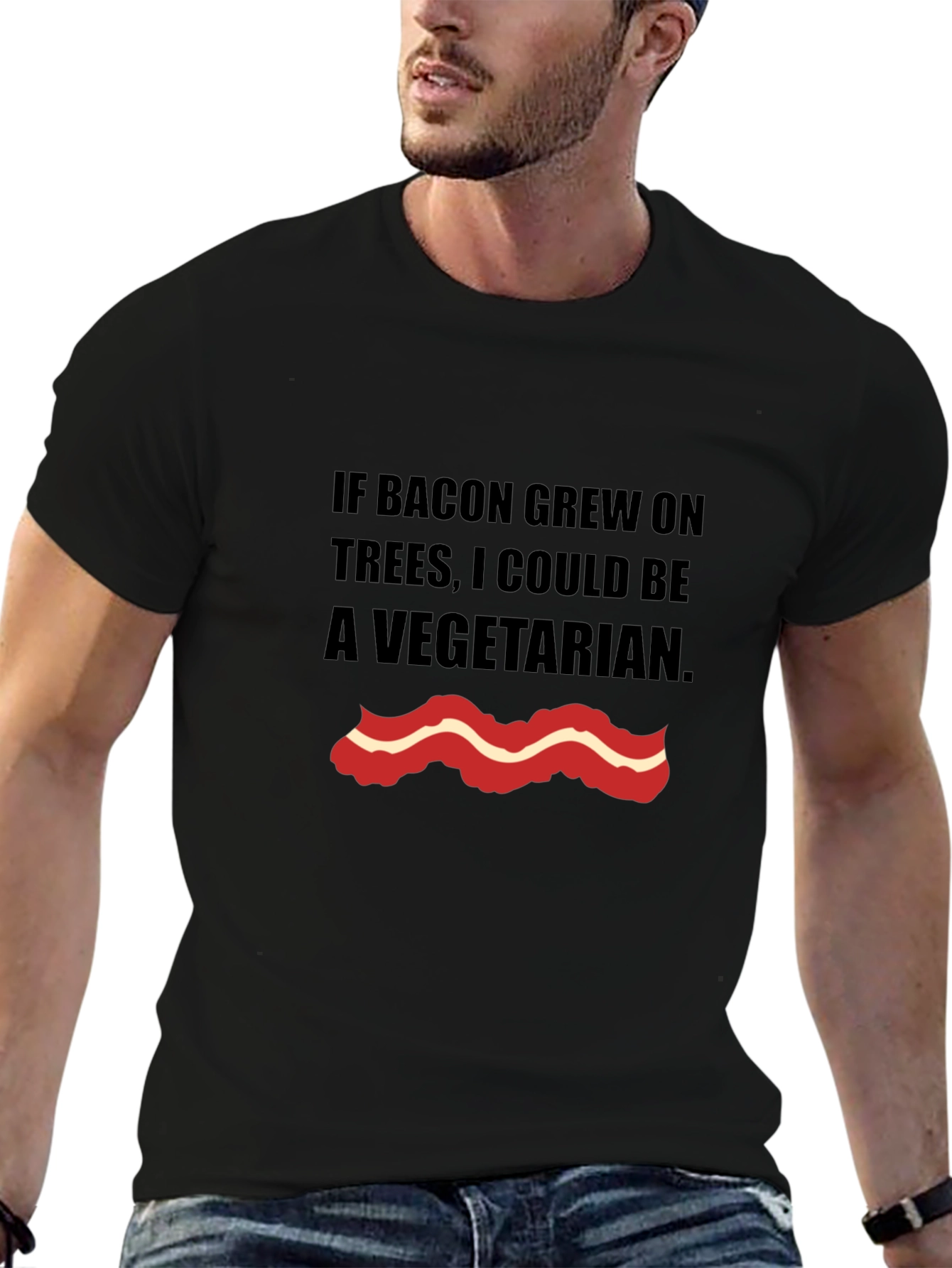 Bacon Trees Vegetarian Graphic T-Shirt
