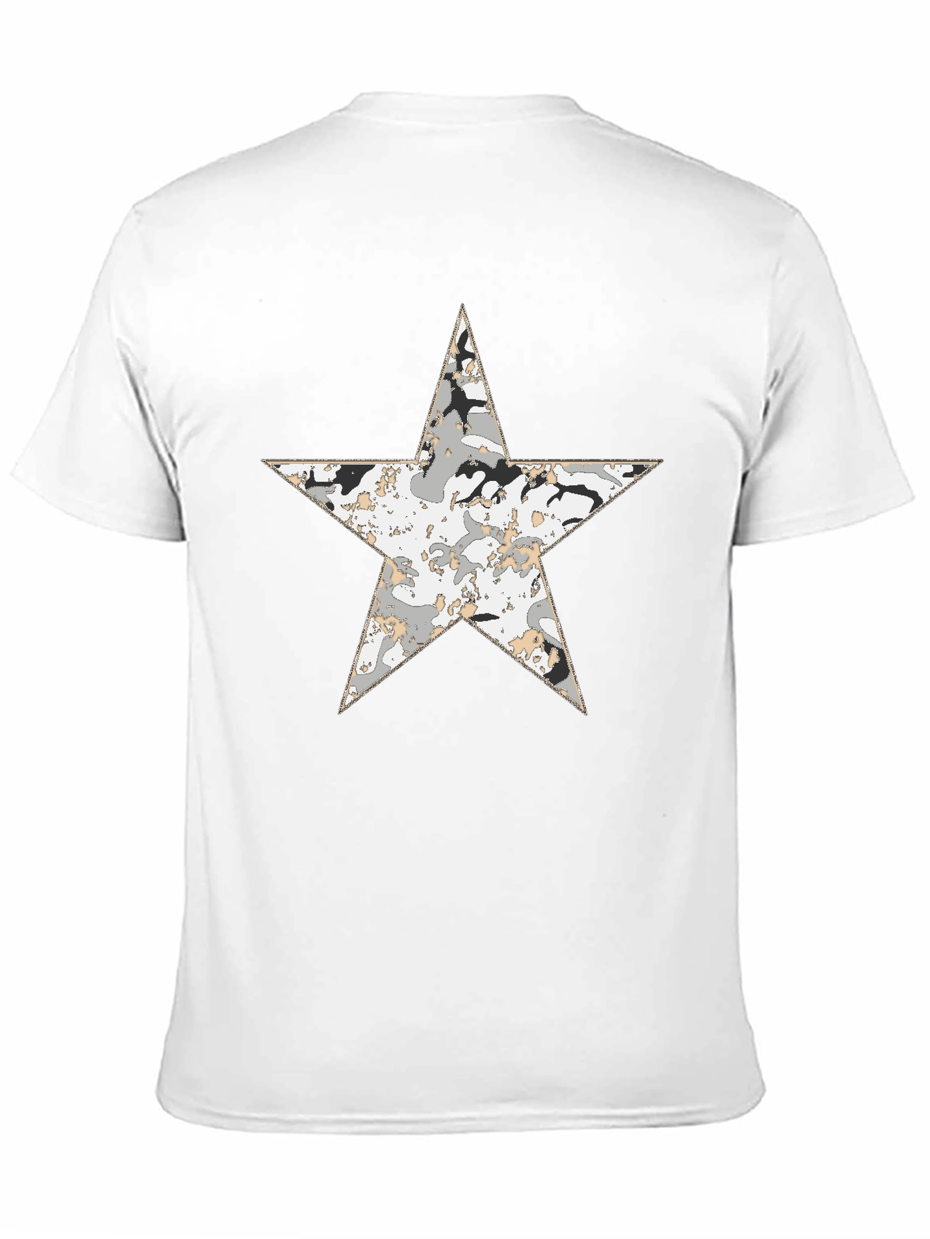 Star Camo T-Shirt - Mens Black Graphic Tee