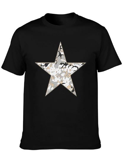 Star Camo T-Shirt - Mens Black Graphic Tee