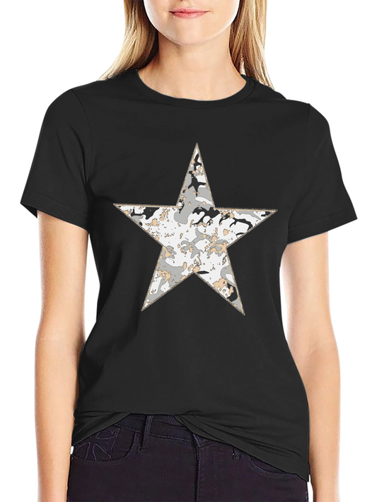 Star Camo T-Shirt - Mens Black Graphic Tee