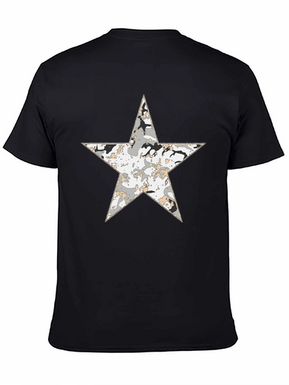 Star Camo T-Shirt - Mens Black Graphic Tee