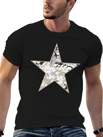 Star Camo T-Shirt - Mens Black Graphic Tee