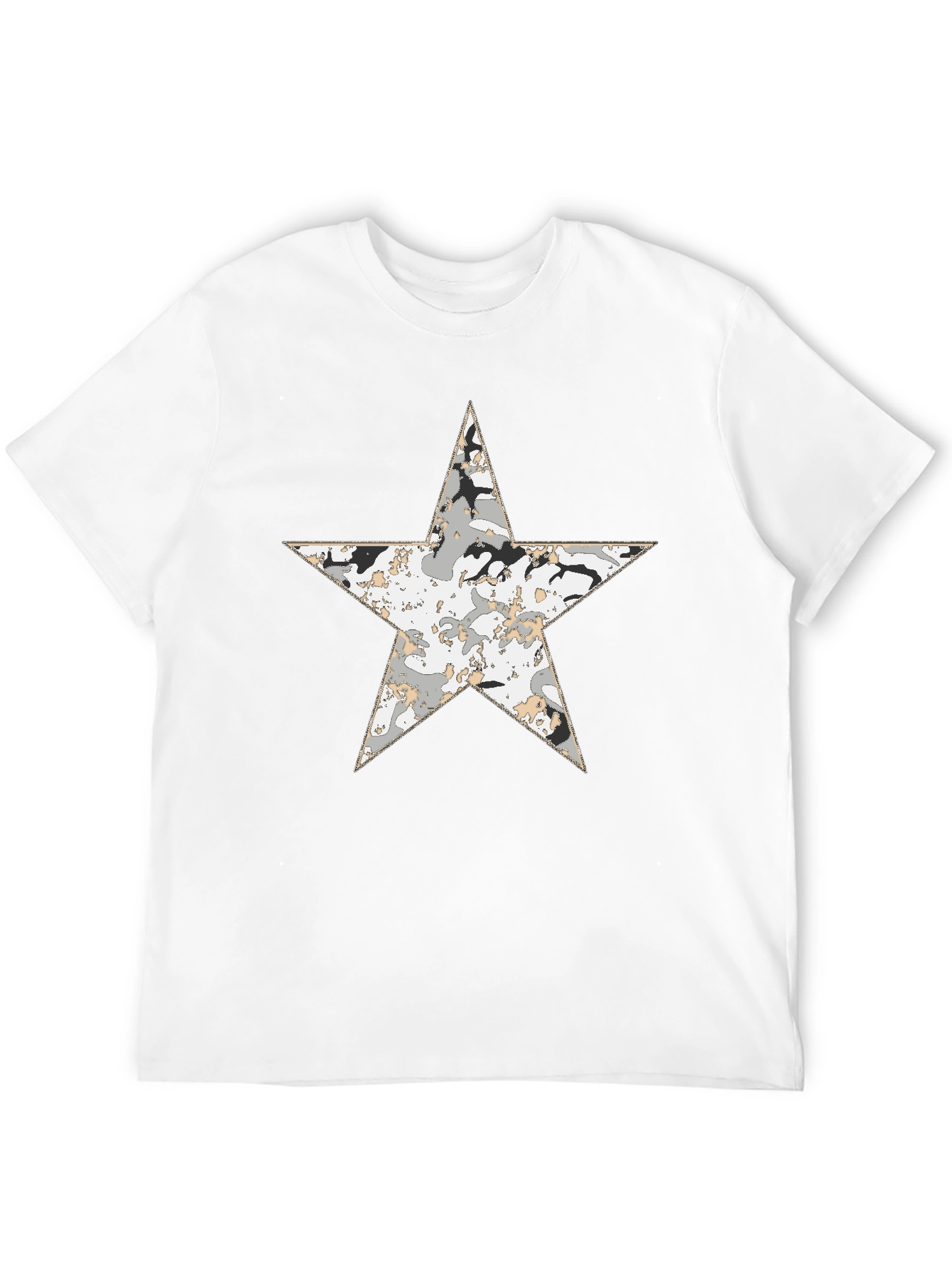 Star Camo T-Shirt - Mens Black Graphic Tee
