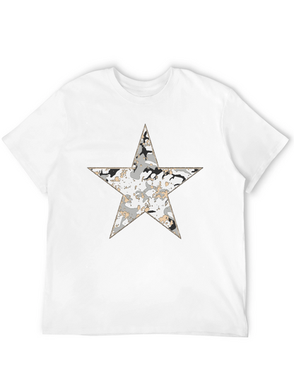 Star Camo T-Shirt - Mens Black Graphic Tee