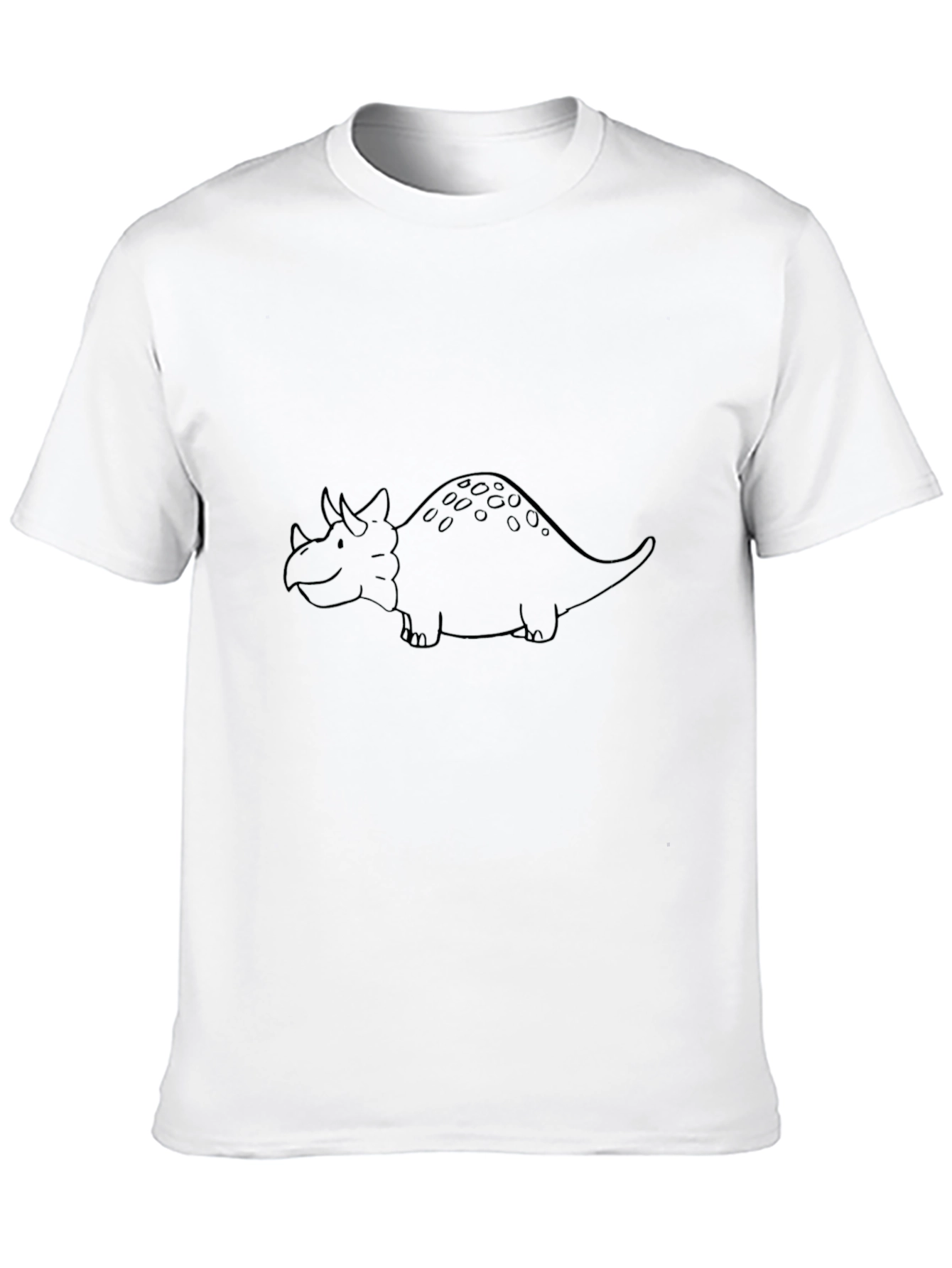 Triceratops Outline T-Shirt - Cool Dino Tee