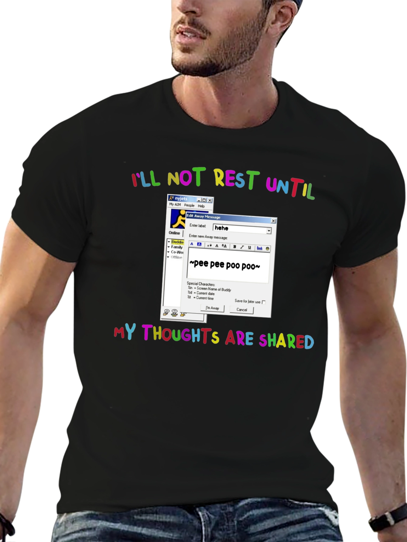 Ill Not Rest Until Thoughts Shared Graphic Tee