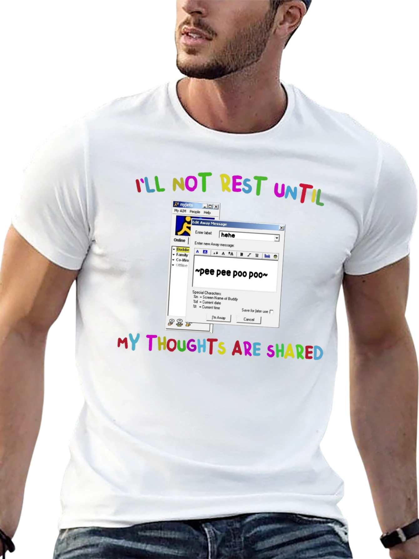 Ill Not Rest Until Thoughts Shared Graphic Tee