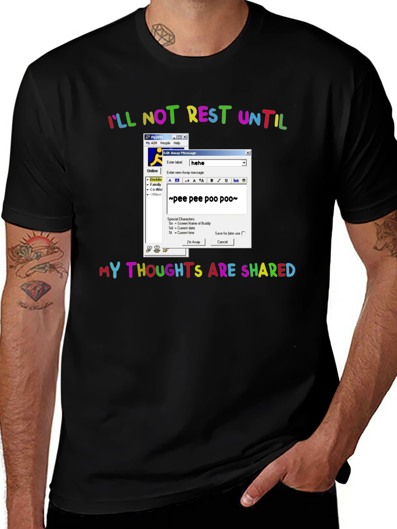 Ill Not Rest Until Thoughts Shared Graphic Tee