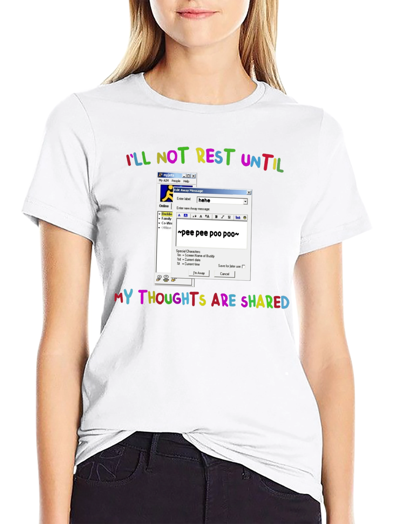 Ill Not Rest Until Thoughts Shared Graphic Tee