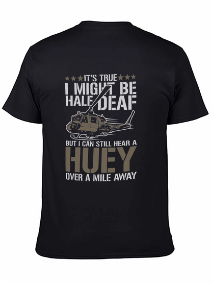 Half Deaf Huey Helicopter T-Shirt