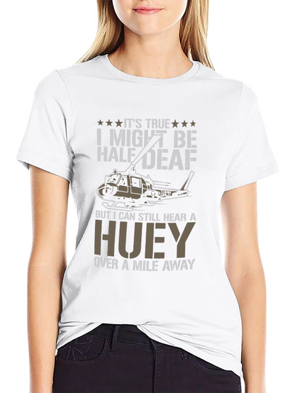 Half Deaf Huey Helicopter T-Shirt