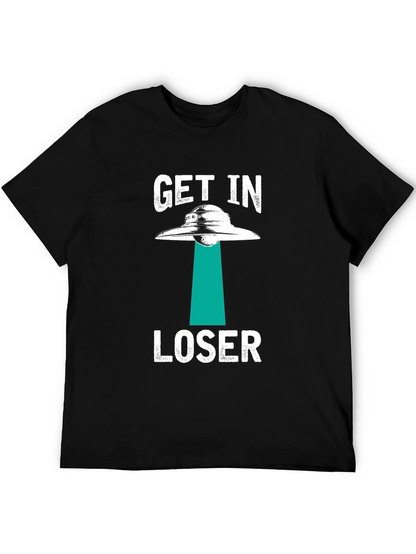 Get In Loser Alien Abduction Graphic T-Shirt