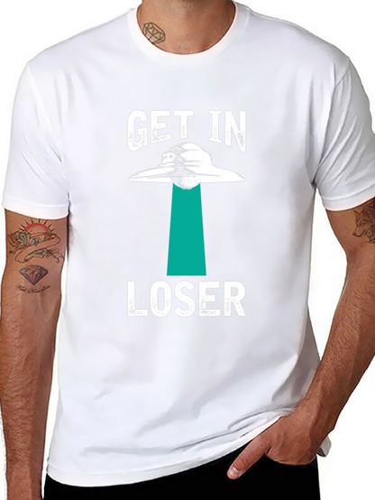Get In Loser Alien Abduction Graphic T-Shirt
