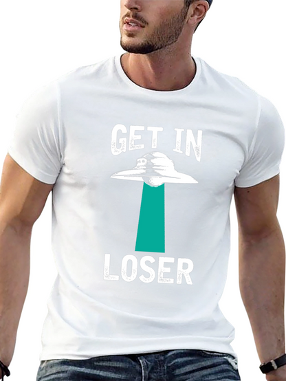 Get In Loser Alien Abduction Graphic T-Shirt