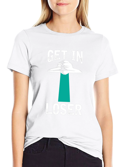 Get In Loser Alien Abduction Graphic T-Shirt