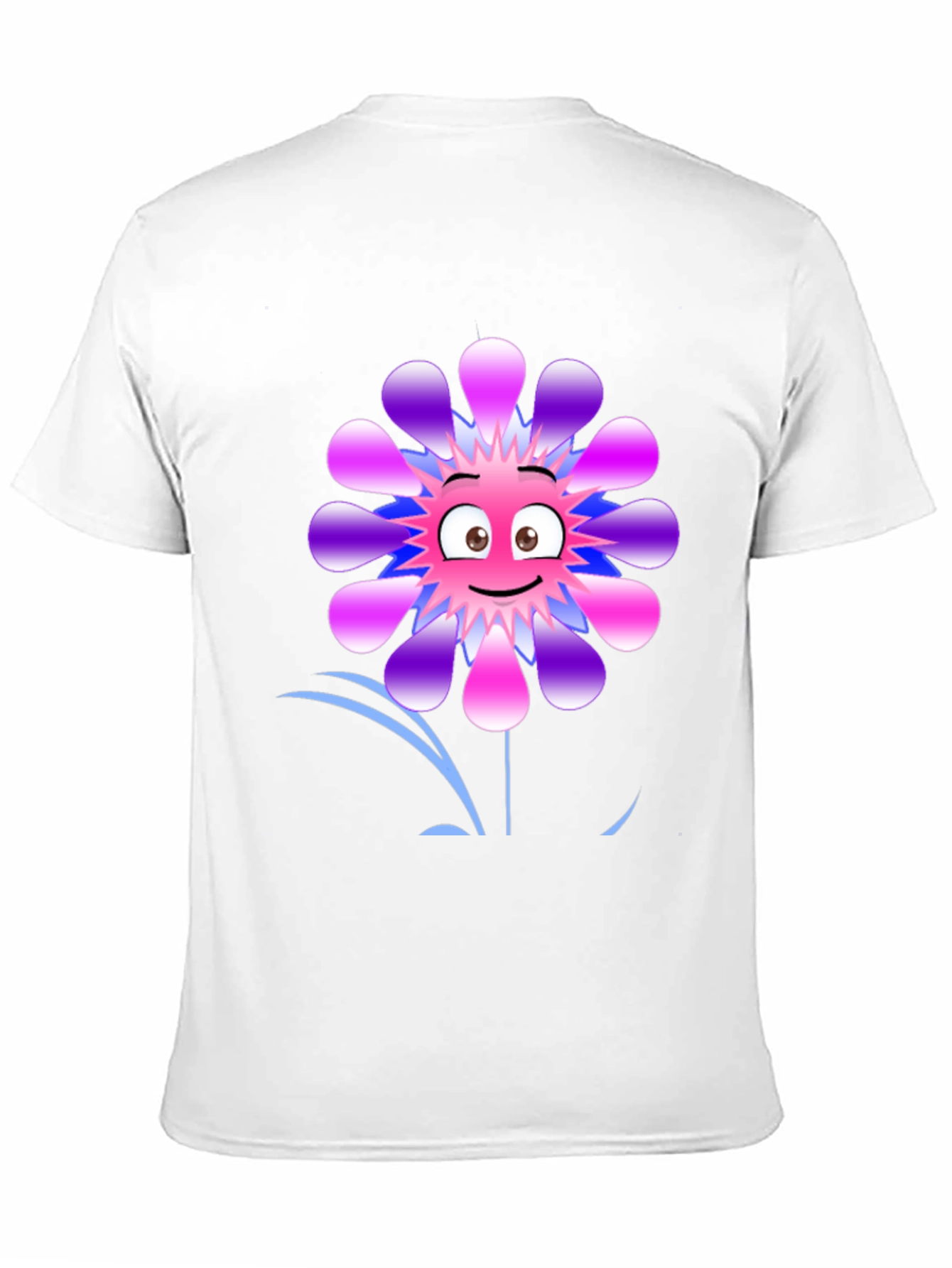 Funny Flower Graphic Print Black T-Shirt