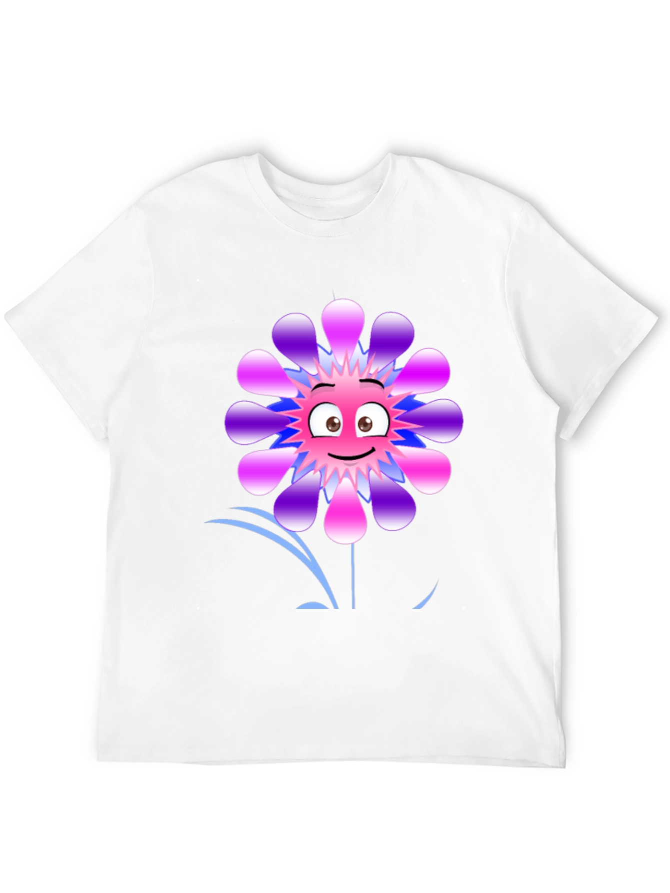 Funny Flower Graphic Print Black T-Shirt