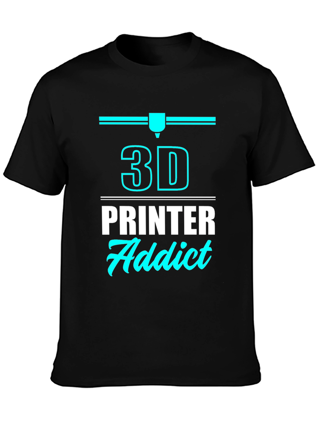 3D Printer Addict T-Shirt - Black