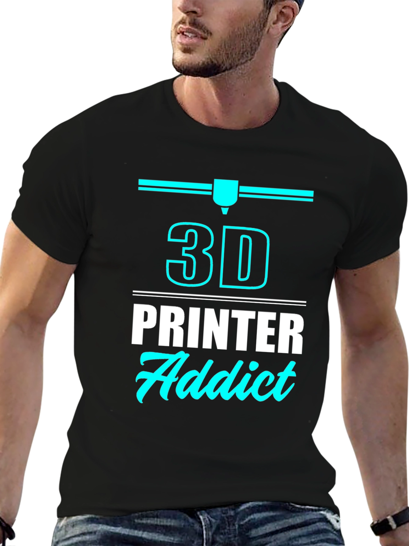 3D Printer Addict T-Shirt - Black