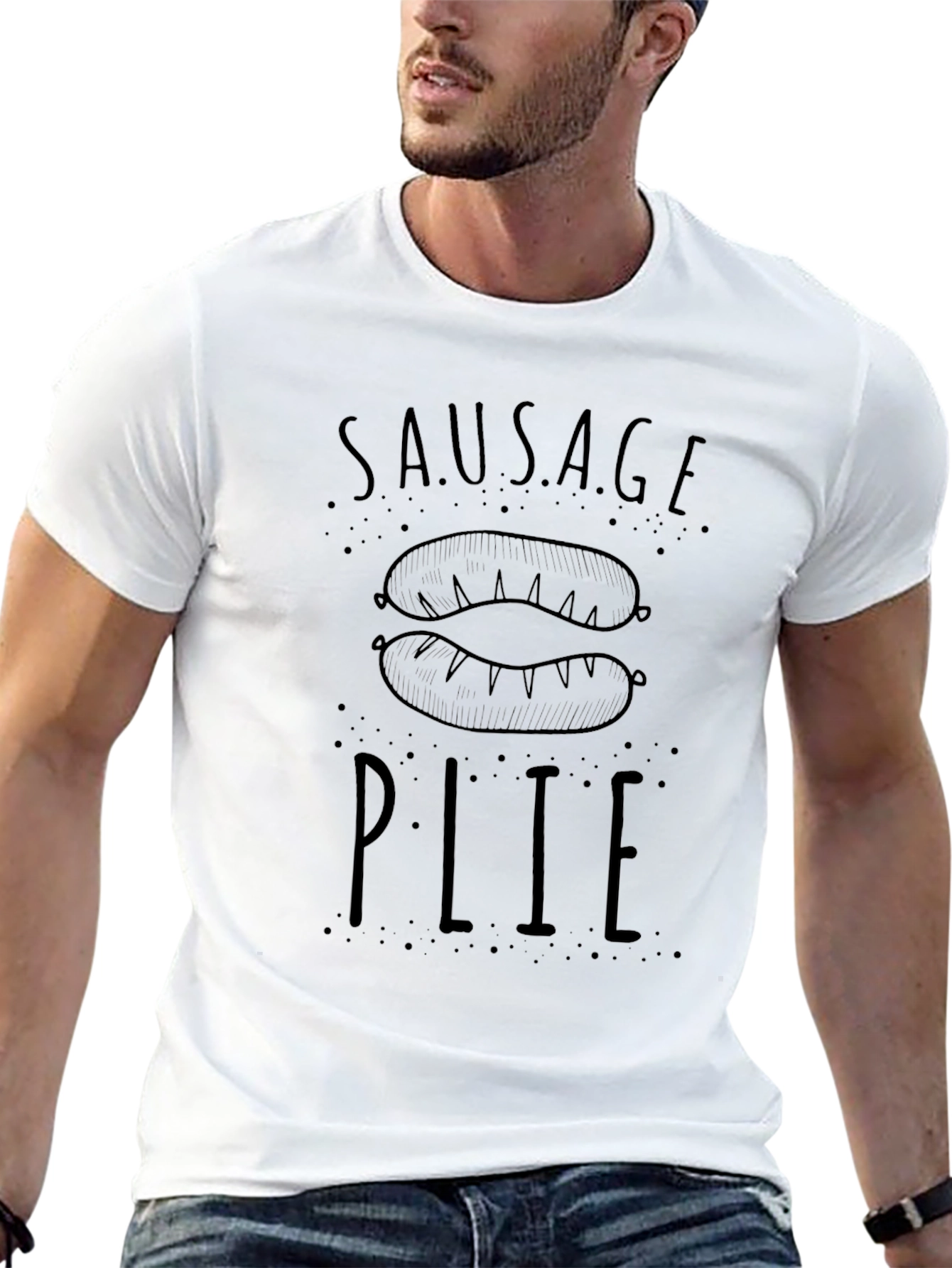 Sausage Plie Black Graphic T-Shirt