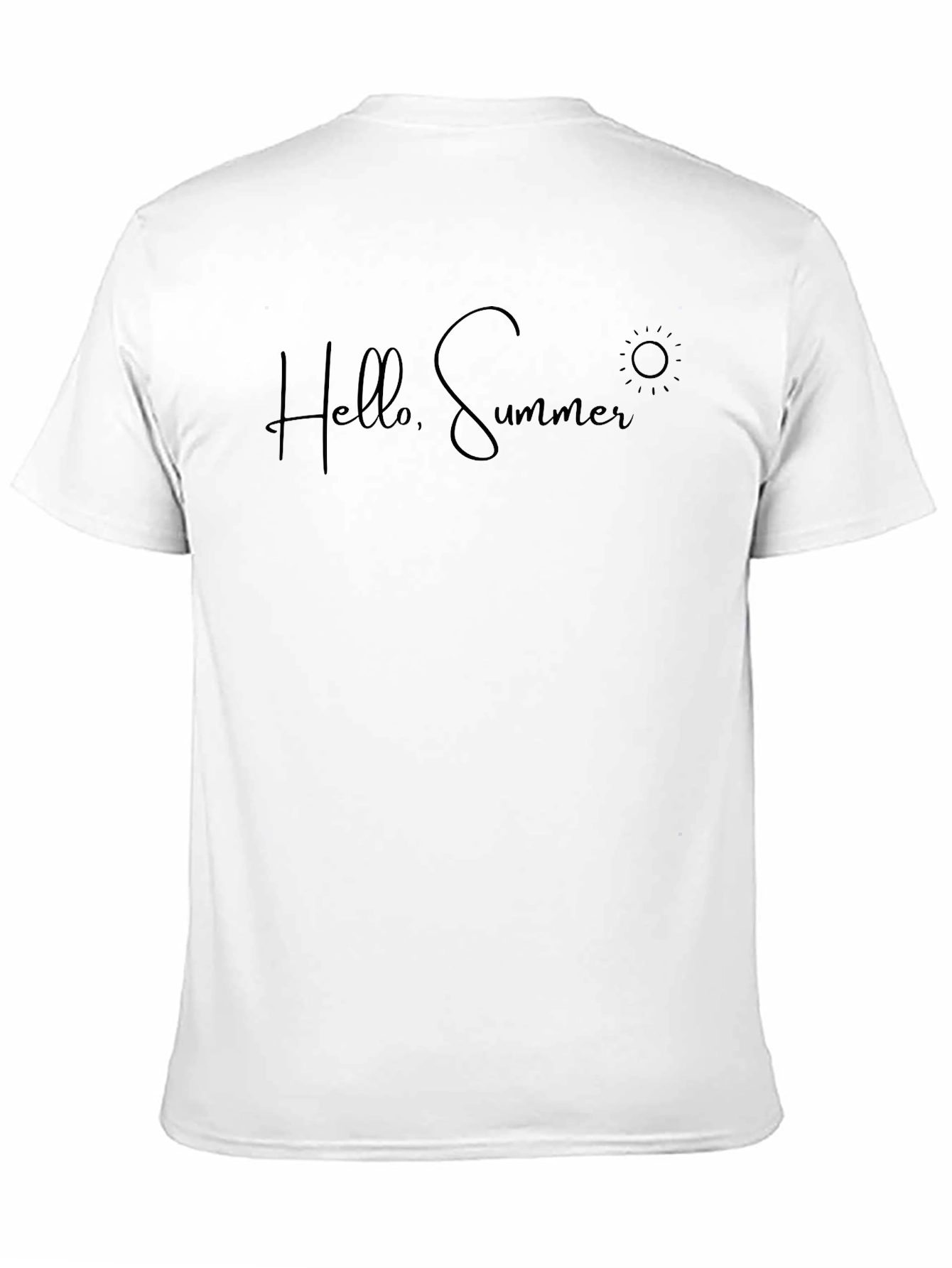 Hello Summer T-Shirt - Black Short Sleeve Tee