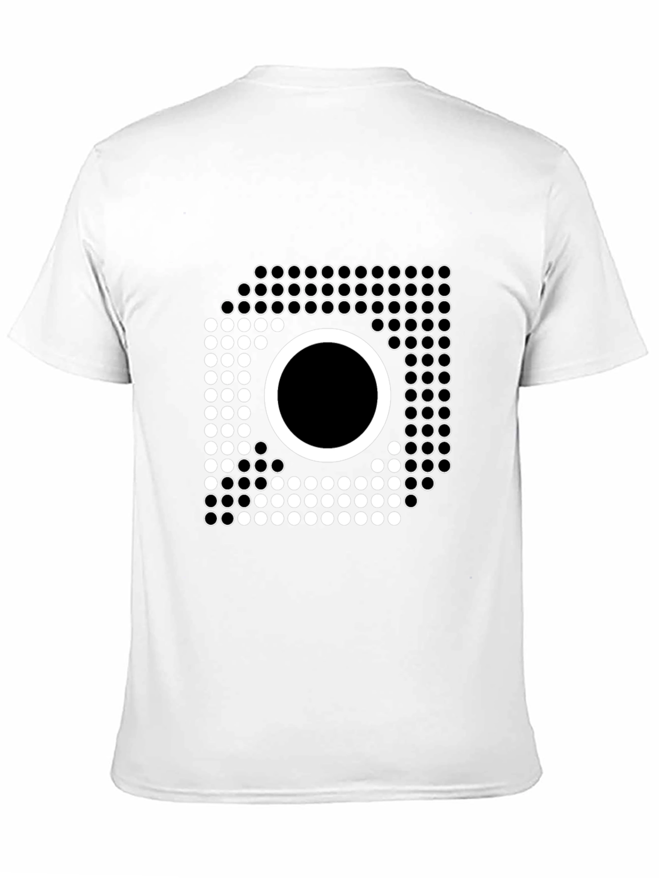 Geometric Circle Graphic Tee - Modern Style Black T-Shirt