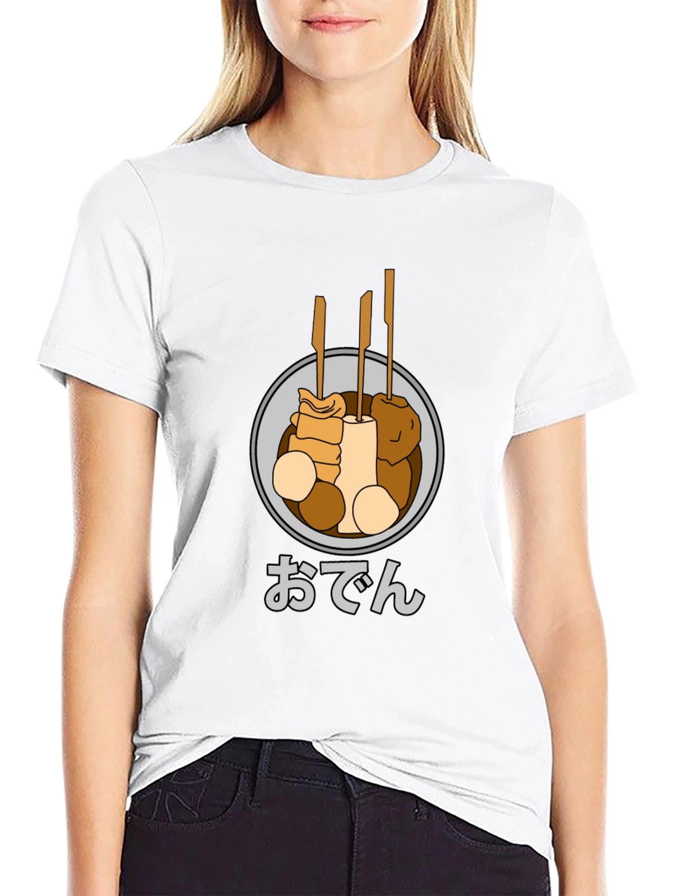 Oden Food Graphic T-Shirt - Japanese Street Food Tee