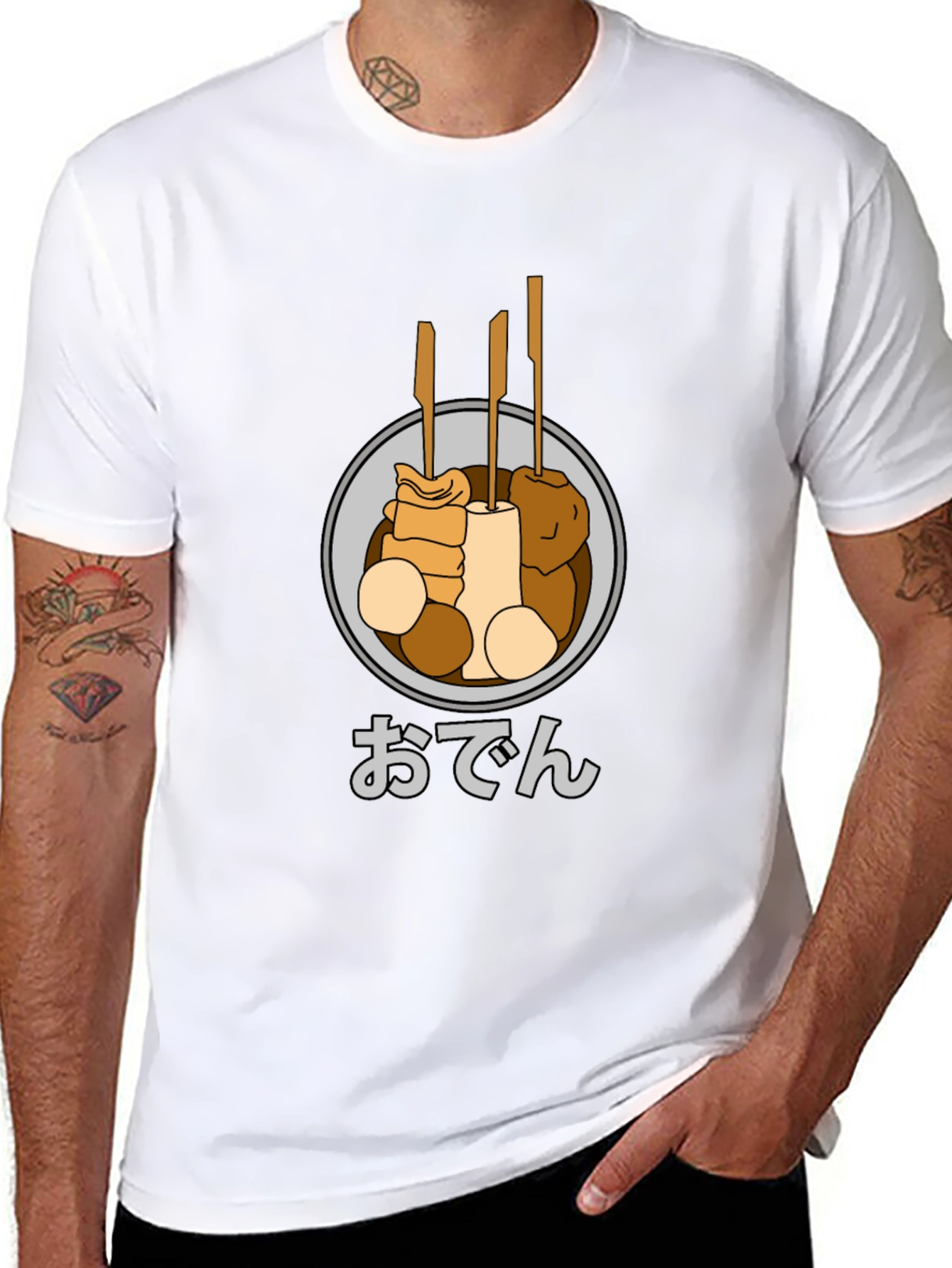 Oden Food Graphic T-Shirt - Japanese Street Food Tee