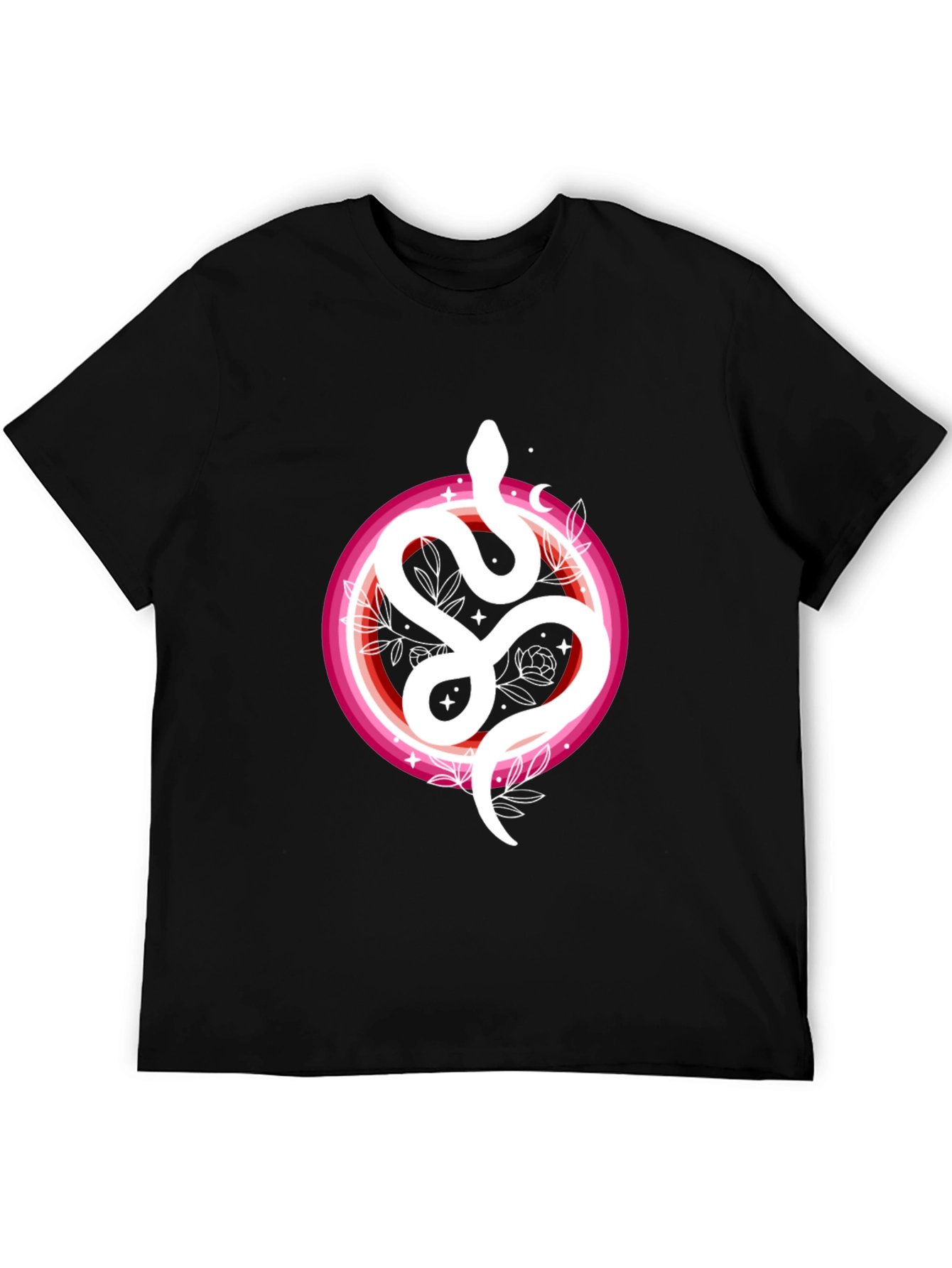 Lesbian Pride Snake Tee - Floral Serpent Shirt