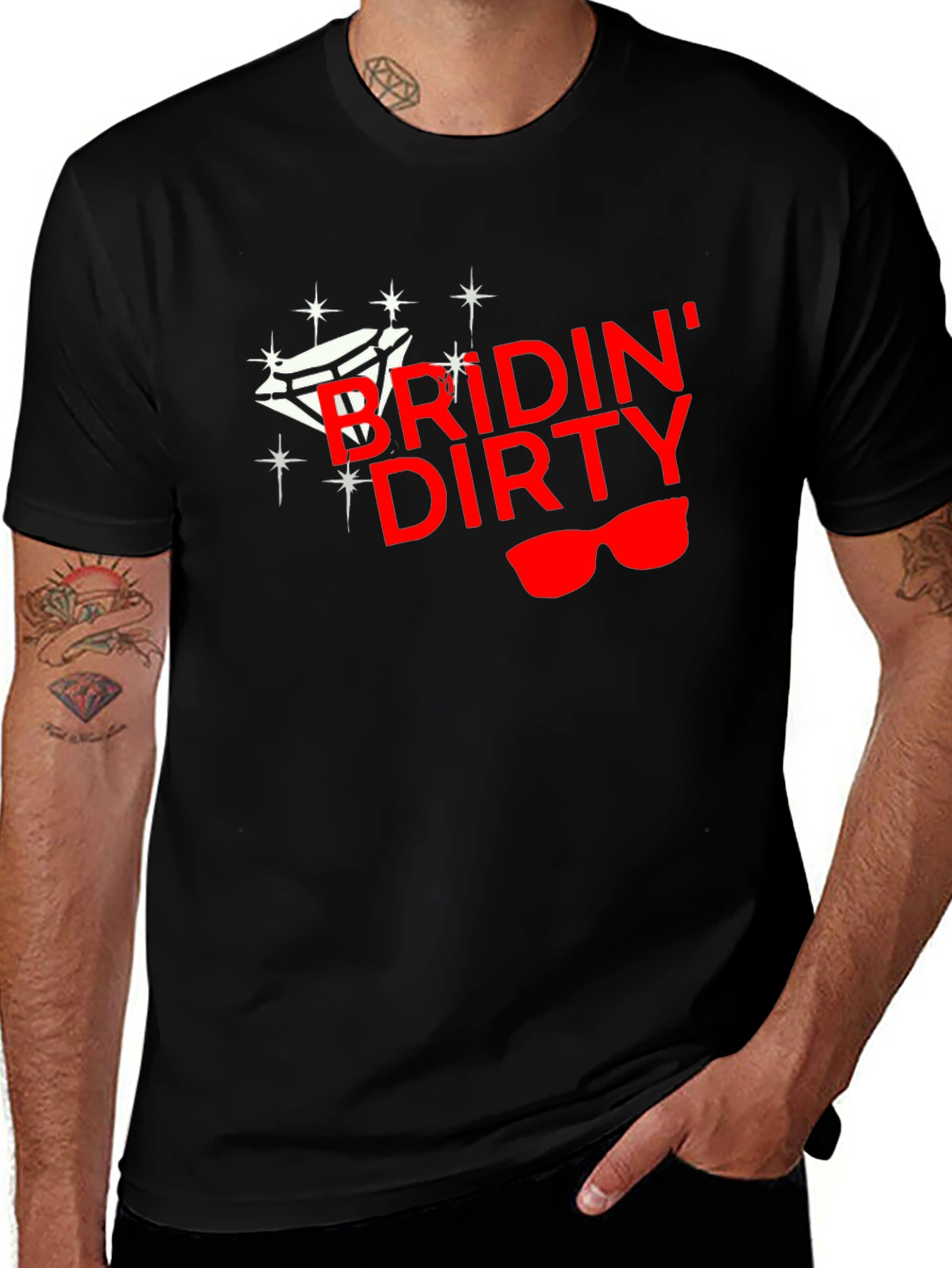 Bridin Dirty Graphic Tee - Black