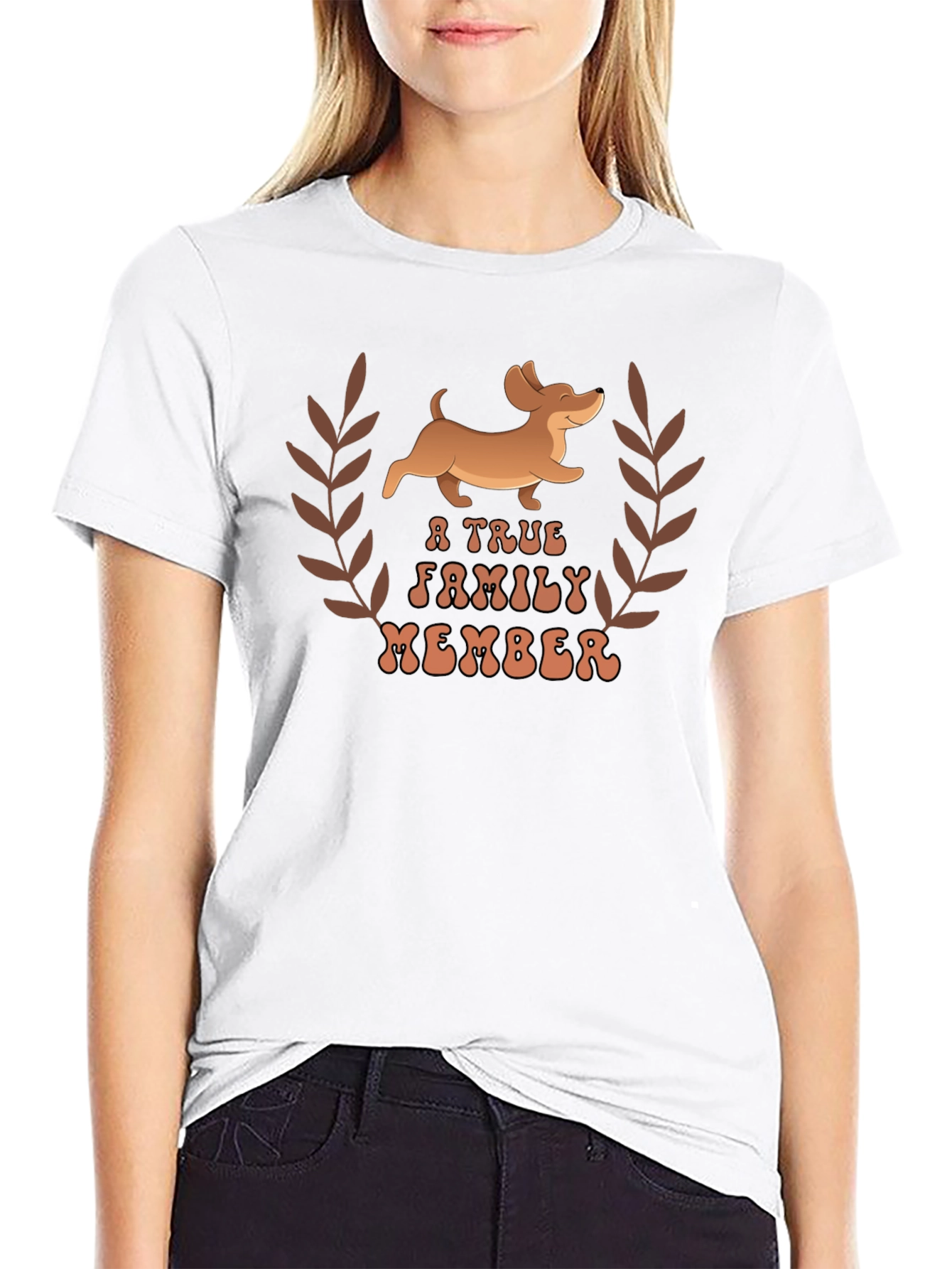Dachshund True Family Member Graphic T-Shirt