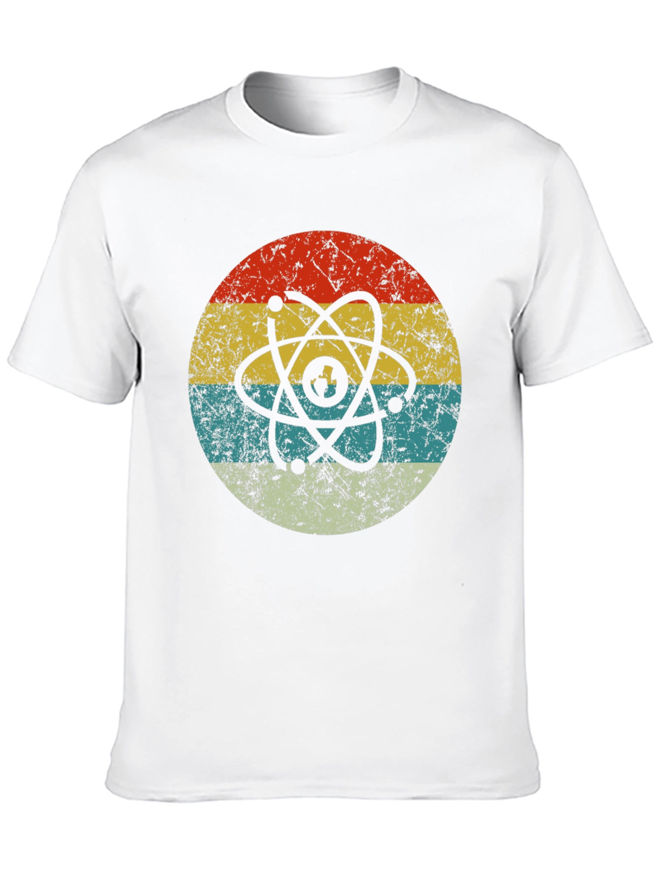 Retro Atom Graphic T-Shirt - Cool Science Design