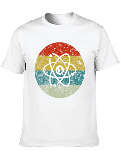 Retro Atom Graphic T-Shirt - Cool Science Design