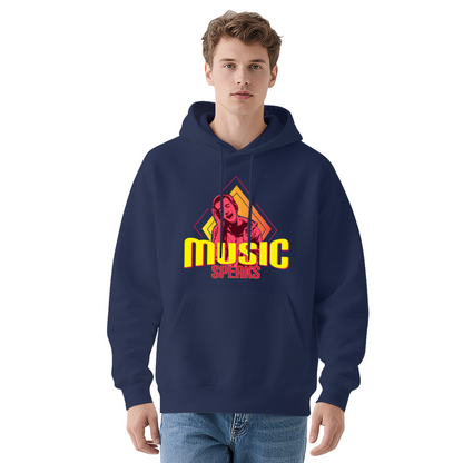 Retro Music Speaks Colorful Graphic Hoodie