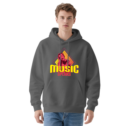 Retro Music Speaks Colorful Graphic Hoodie
