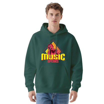 Retro Music Speaks Colorful Graphic Hoodie