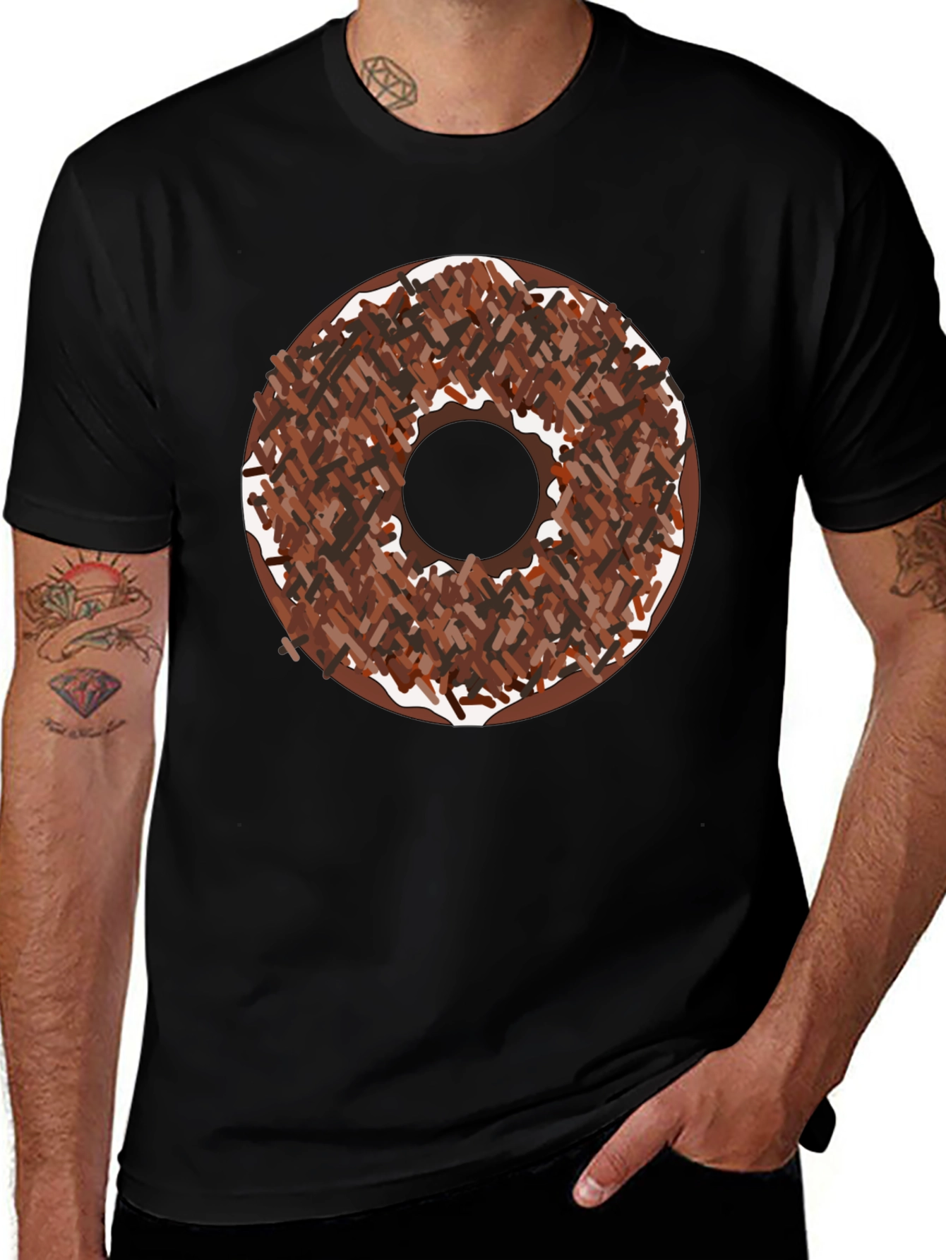 Donut Sprinkle Graphic Tee - Unisex Crew Neck
