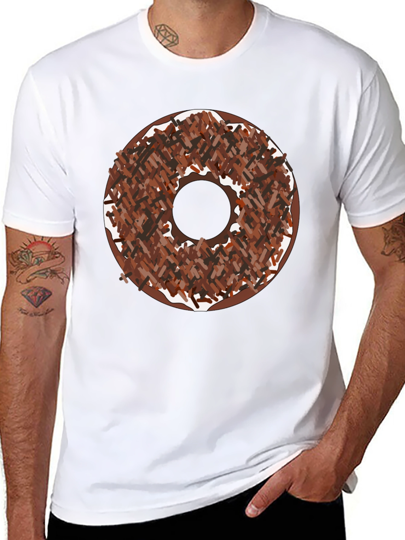 Donut Sprinkle Graphic Tee - Unisex Crew Neck