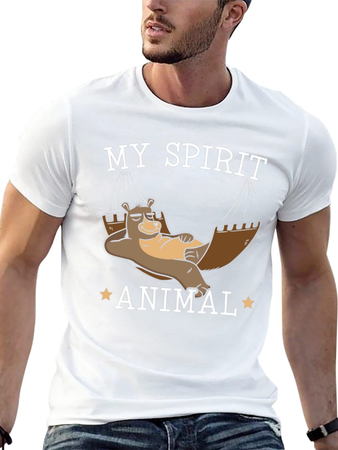 My Spirit Animal T-Shirt - Lazy Bear Hammock Design