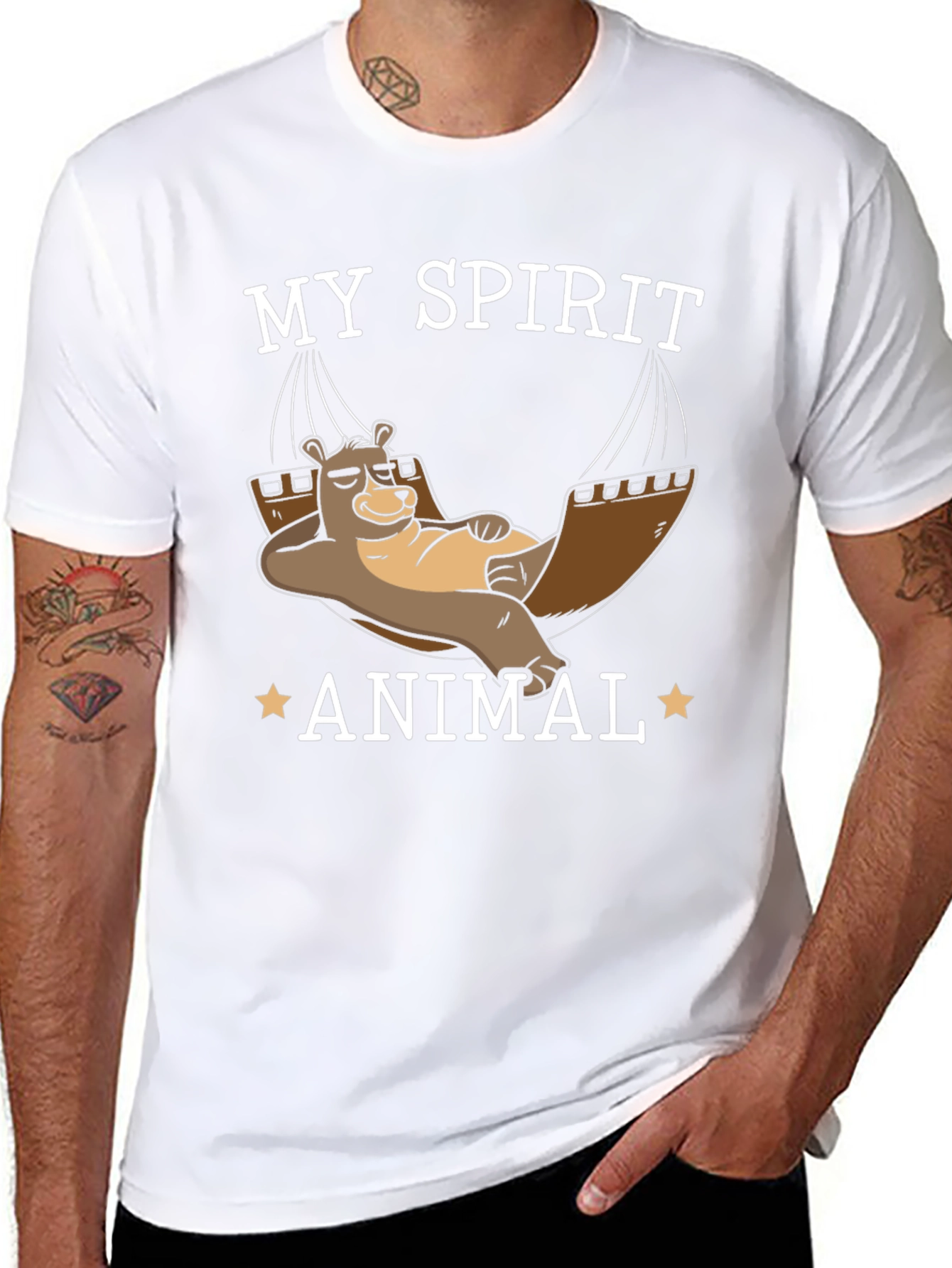 My Spirit Animal T-Shirt - Lazy Bear Hammock Design