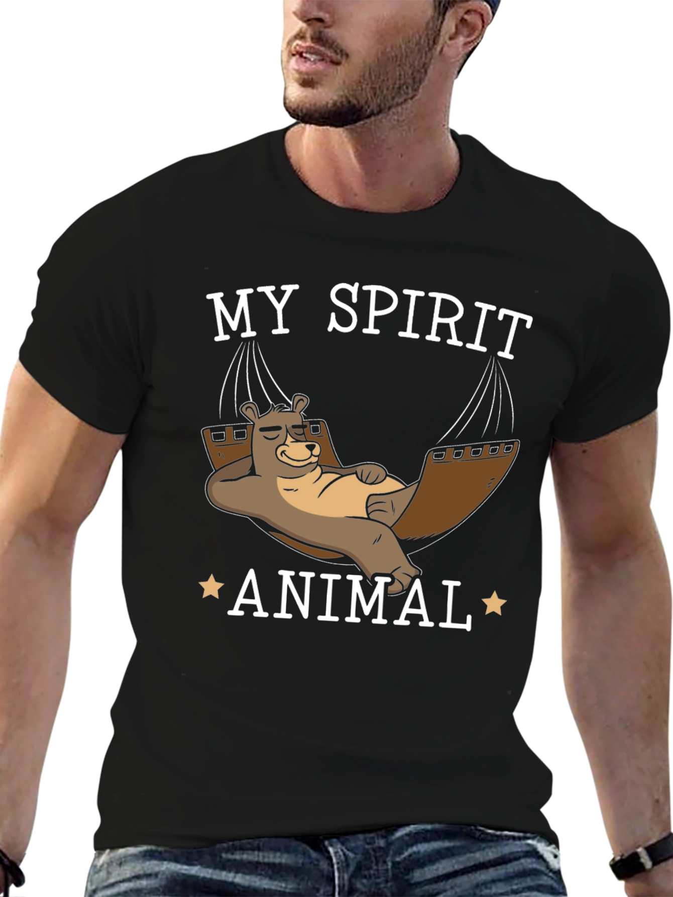 My Spirit Animal T-Shirt - Lazy Bear Hammock Design